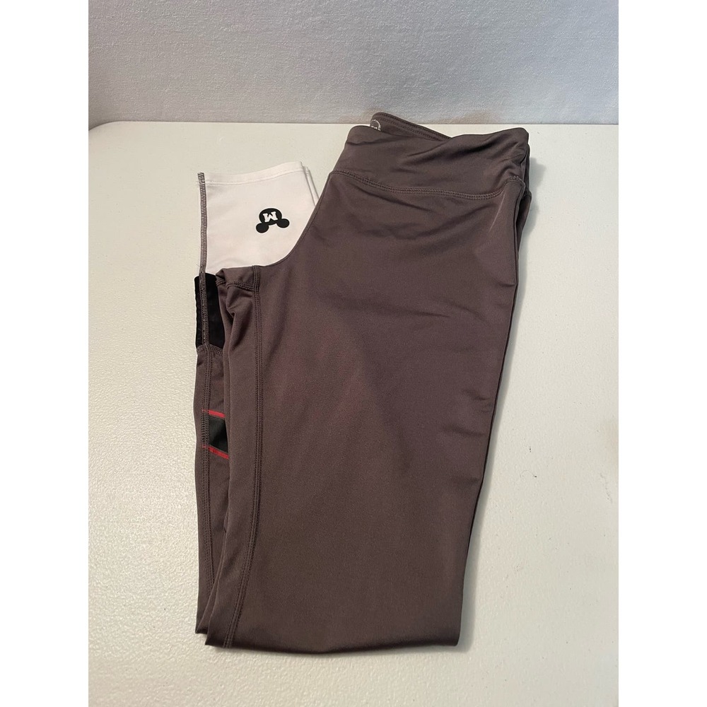 Disney Women's Leggings Med Mickey Mouse Athletic yoga pants Joggers White Black - Picture 6 of 6